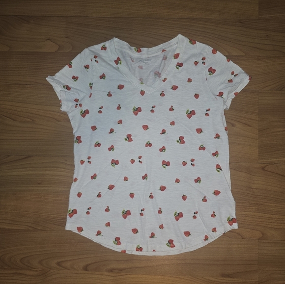 Old Navy Strawberry Print Short Sleeve Tee - Picture 3 of 7